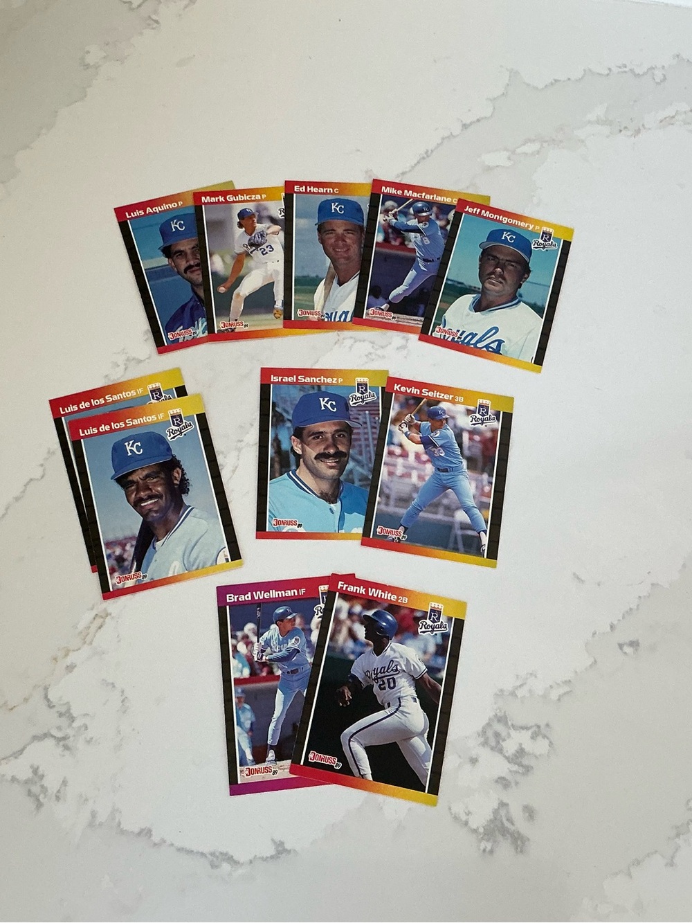Baseball Trading Cards 89 Donruss Kansas City Royals Lot of 11